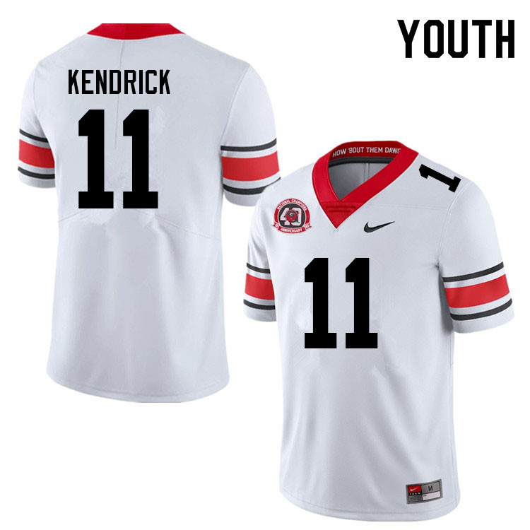 Youth #11 Derion Kendrick Georgia Bulldogs College Football Jerseys Sale-40th Anniversary - Click Image to Close